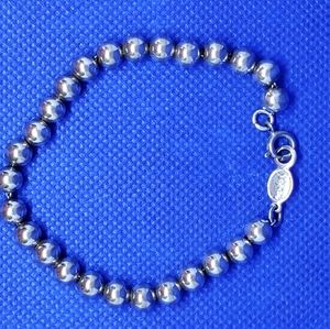 Vintage Napier 8" silver bead bracelet 8"